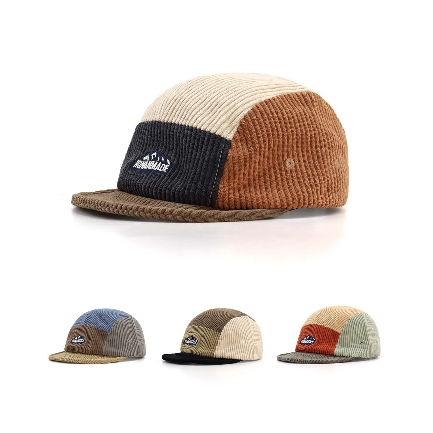 Corduroy Cap 5 Panel - Gorra de béisbol de 5 paneles