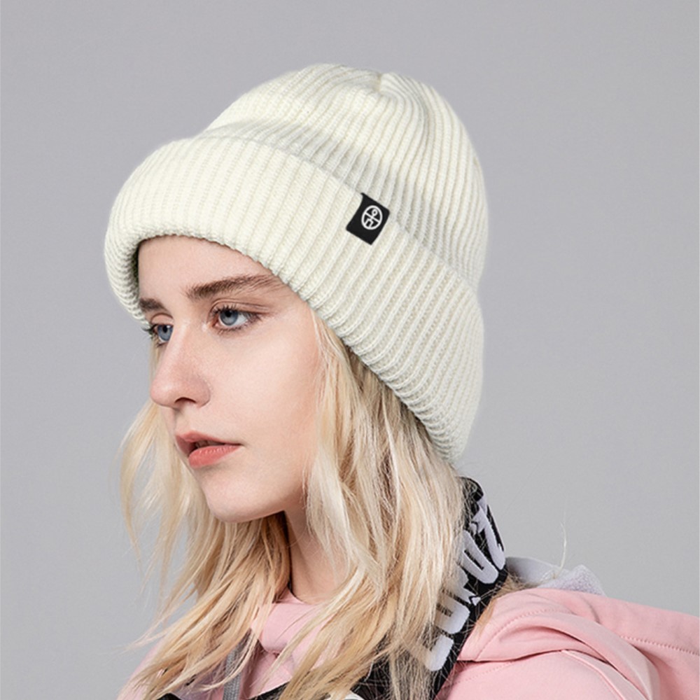 Beanie Cuffed Knit - Gorro de invierno con puños para
