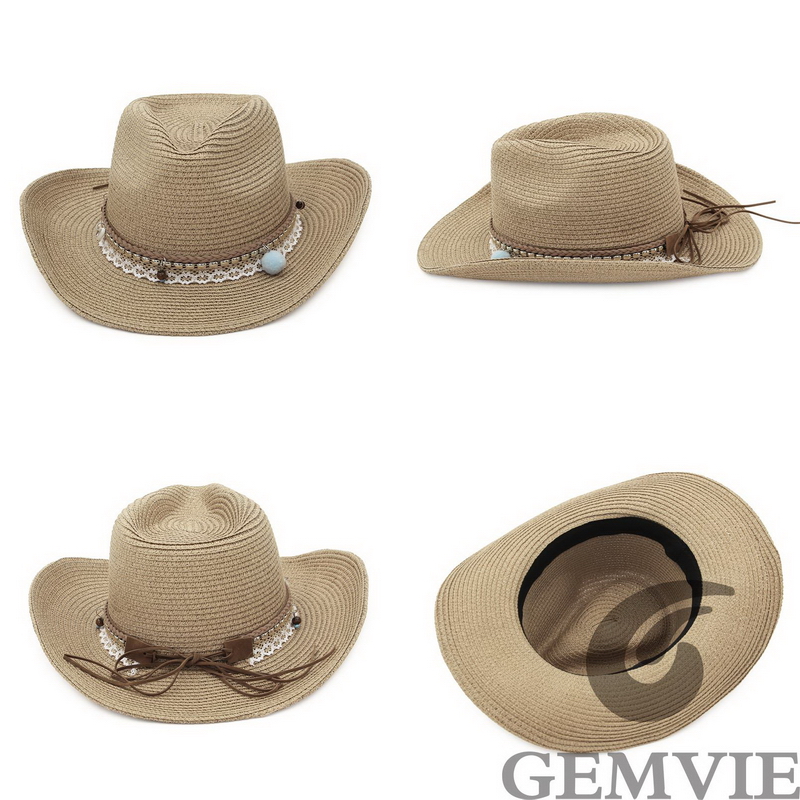 GEMVIE Sombrero de Paja Estilo - Cowboy Hat Straw reseña y precio
