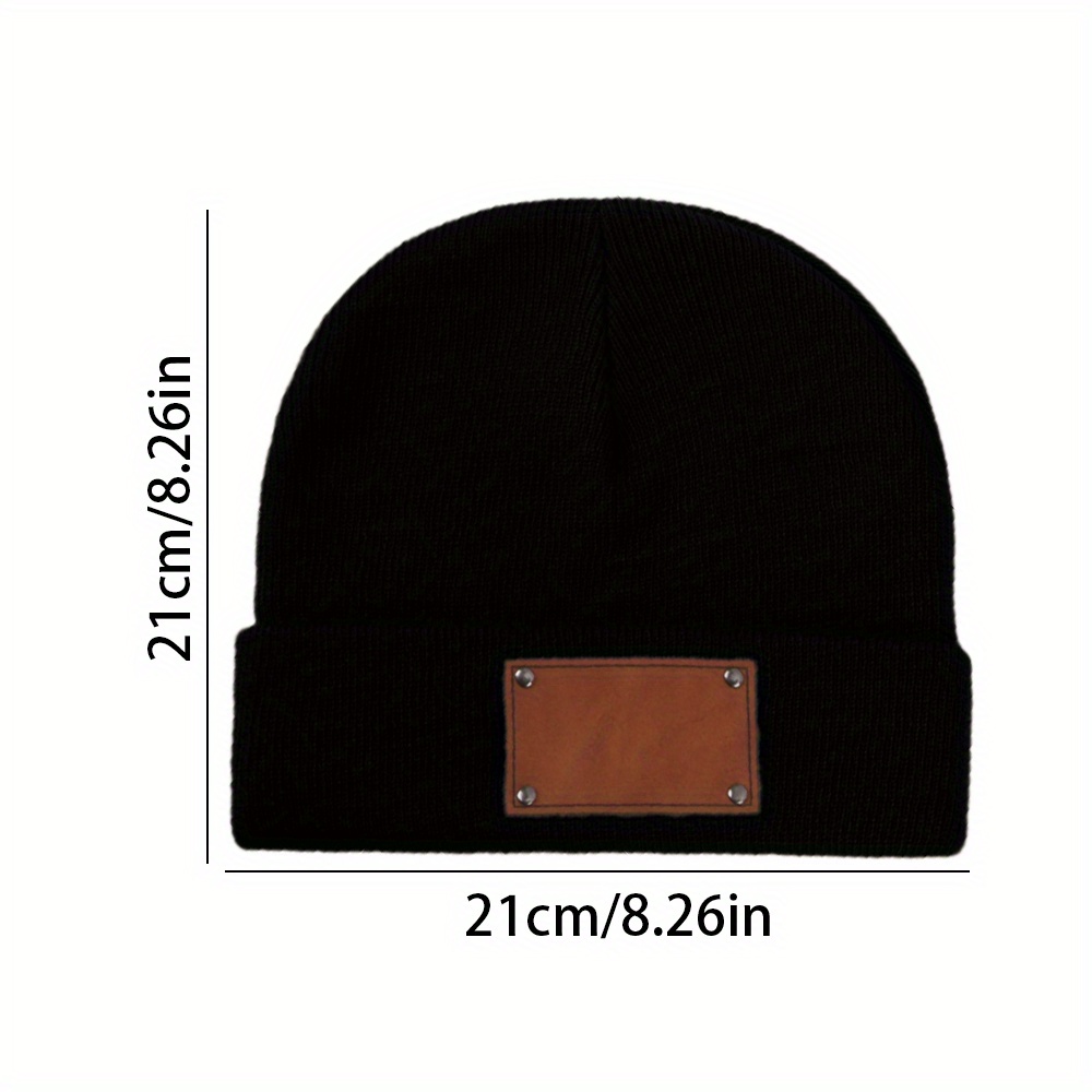 Gorro de punto con etiqueta de - Beanie Cuffed Knit reseña y precio